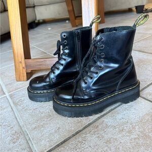 Dr. Martens Shiny Black Combat Boots
